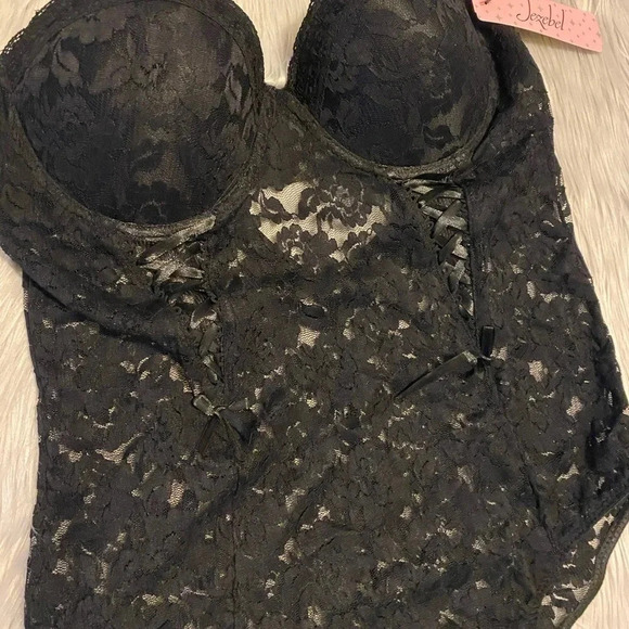🆕 Jezebel Black Lace One Piece - Picture 7 of 13
